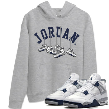 Jordan 4 Midnight Navy Sneaker Match Tees Hanging Sneakers Sneaker Tees Jordan 4 Midnight Navy Sneaker Release Tees Unisex Shirts