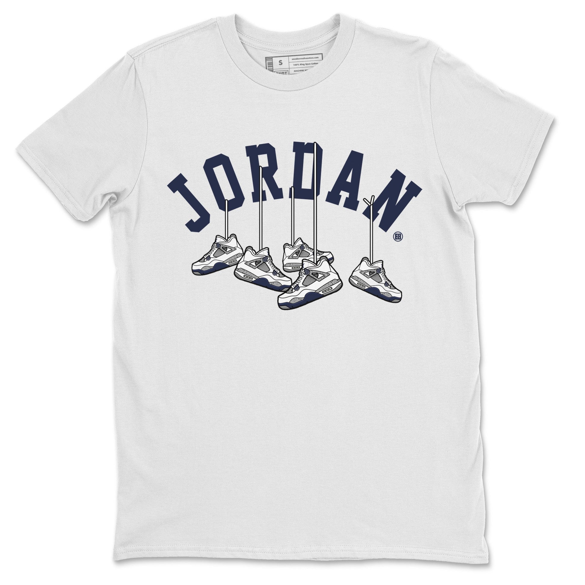 Jordan 4 Midnight Navy Sneaker Match Tees Hanging Sneakers Sneaker Tees Jordan 4 Midnight Navy Sneaker Release Tees Unisex Shirts