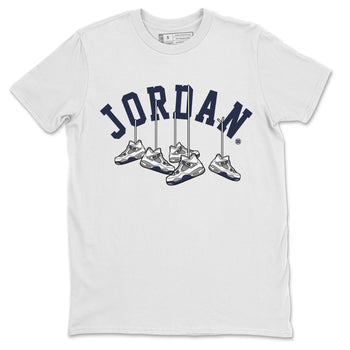 Jordan 4 Midnight Navy Sneaker Match Tees Hanging Sneakers Sneaker Tees Jordan 4 Midnight Navy Sneaker Release Tees Unisex Shirts