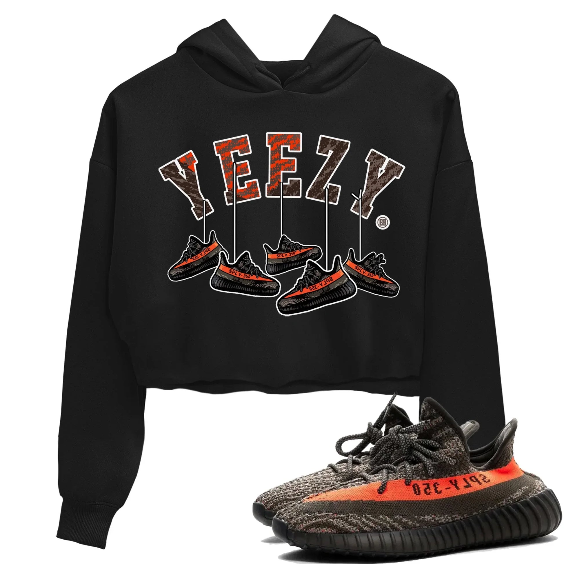 Yeezy 350 Carbon Beluga Sneaker Match Tees Hanging Sneakers Sneaker Tees Yeezy 350 Carbon Beluga Sneaker Release Tees Women's Shirts