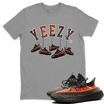 Yeezy 350 Carbon Beluga Sneaker Match Tees Hanging Sneakers Sneaker Tees Yeezy 350 Carbon Beluga Sneaker Release Tees Unisex Shirts