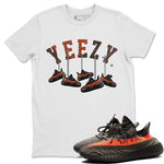 Yeezy 350 Carbon Beluga Sneaker Match Tees Hanging Sneakers Sneaker Tees Yeezy 350 Carbon Beluga Sneaker Release Tees Unisex Shirts