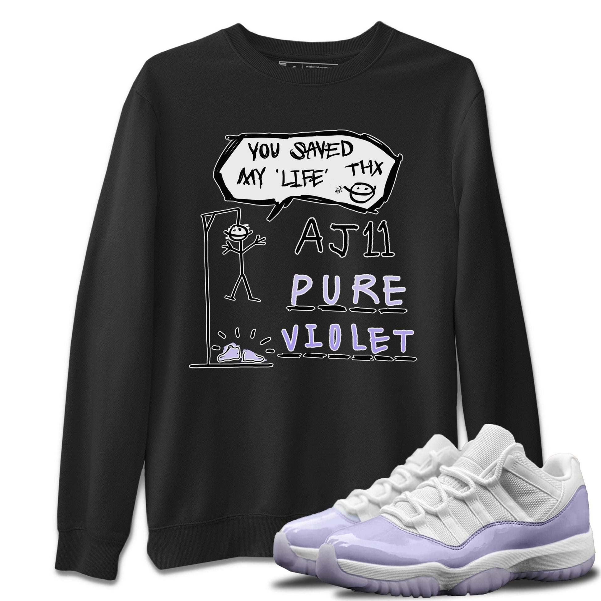 Jordan 11 Pure Violet Sneaker Match Tees Hangman Sneaker Tees Jordan 11 Pure Violet Sneaker Release Tees Unisex Shirts