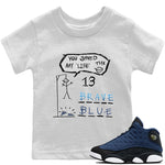 Jordan 13 Brave Blue Sneaker Match Tees Hangman Sneaker Tees Jordan 13 Brave Blue Sneaker Release Tees Kids Shirts