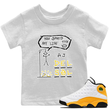 Jordan 13 Del Sol Sneaker Match Tees Hangman Sneaker Tees Jordan 13 Del Sol Sneaker Release Tees Kids Shirts
