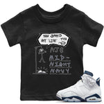Jordan 6 Midnight Navy Sneaker Match Tees Hangman Sneaker Tees Jordan 6 Midnight Navy Sneaker Release Tees Kids Shirts