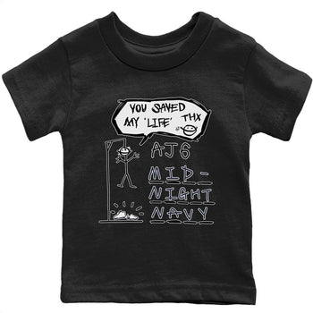 Jordan 6 Midnight Navy Sneaker Match Tees Hangman Sneaker Tees Jordan 6 Midnight Navy Sneaker Release Tees Kids Shirts