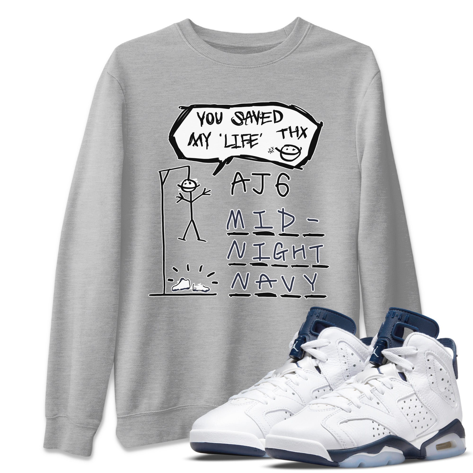 Jordan 6 Midnight Navy Sneaker Match Tees Hangman Sneaker Tees Jordan 6 Midnight Navy Sneaker Release Tees Unisex Shirts