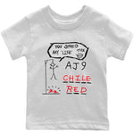 Jordan 9 Chile Red Sneaker Match Tees Hangman Sneaker Tees Jordan 9 Chile Red Sneaker Release Tees Kids Shirts