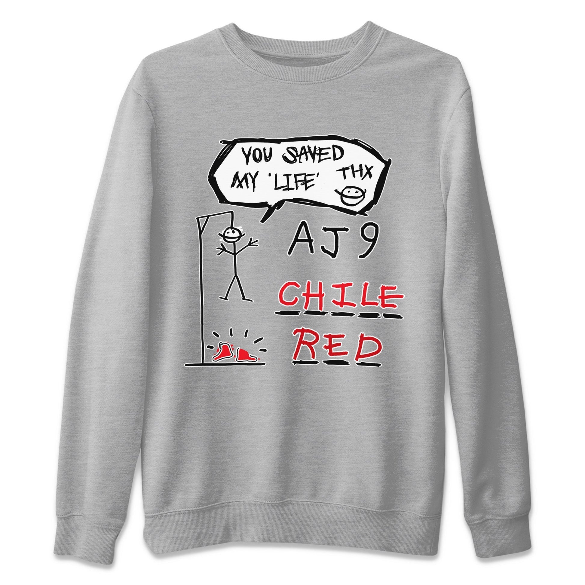 Jordan 9 Chile Red Sneaker Match Tees Hangman Sneaker Tees Jordan 9 Chile Red Sneaker Release Tees Unisex Shirts