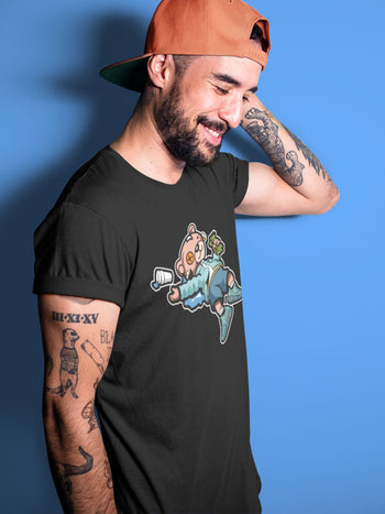 Yeezy 700 Faded Azure Sneaker Match Tees Drunk Teddy Bear Sneaker Tees Yeezy 700 Faded Azure Sneaker Release Tees Unisex Shirts