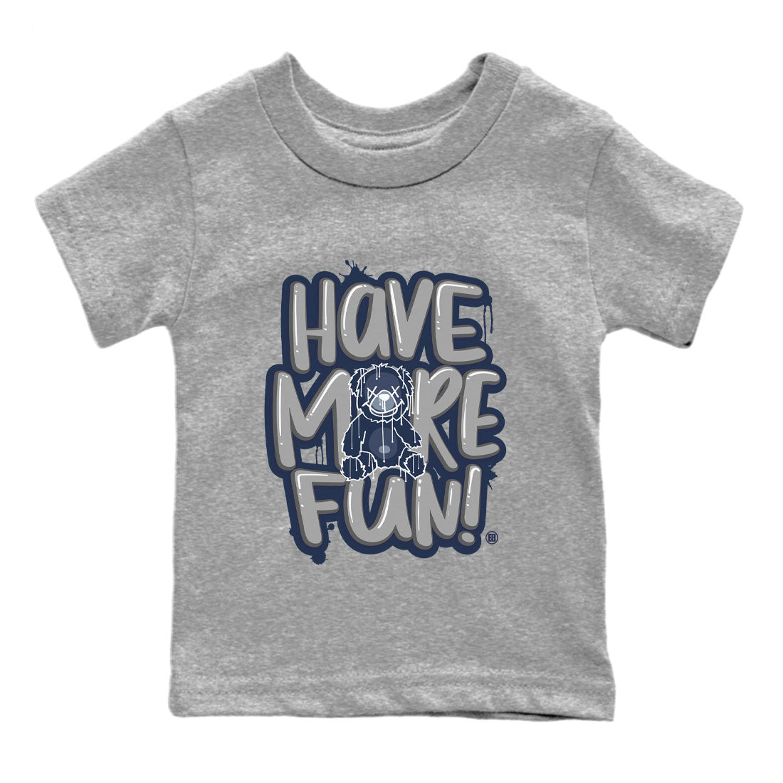 Air Jordan 5 Navy Sneaker Match Tees Have More Fun Sneaker Tees Air Jordan 5 Georgetown SNRT Sneaker Release Tees Kids, Youth, Baby Clothing Heather Grey 2