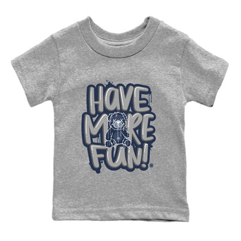 Air Jordan 5 Navy Sneaker Match Tees Have More Fun Sneaker Tees Air Jordan 5 Georgetown SNRT Sneaker Release Tees Kids, Youth, Baby Clothing Heather Grey 2