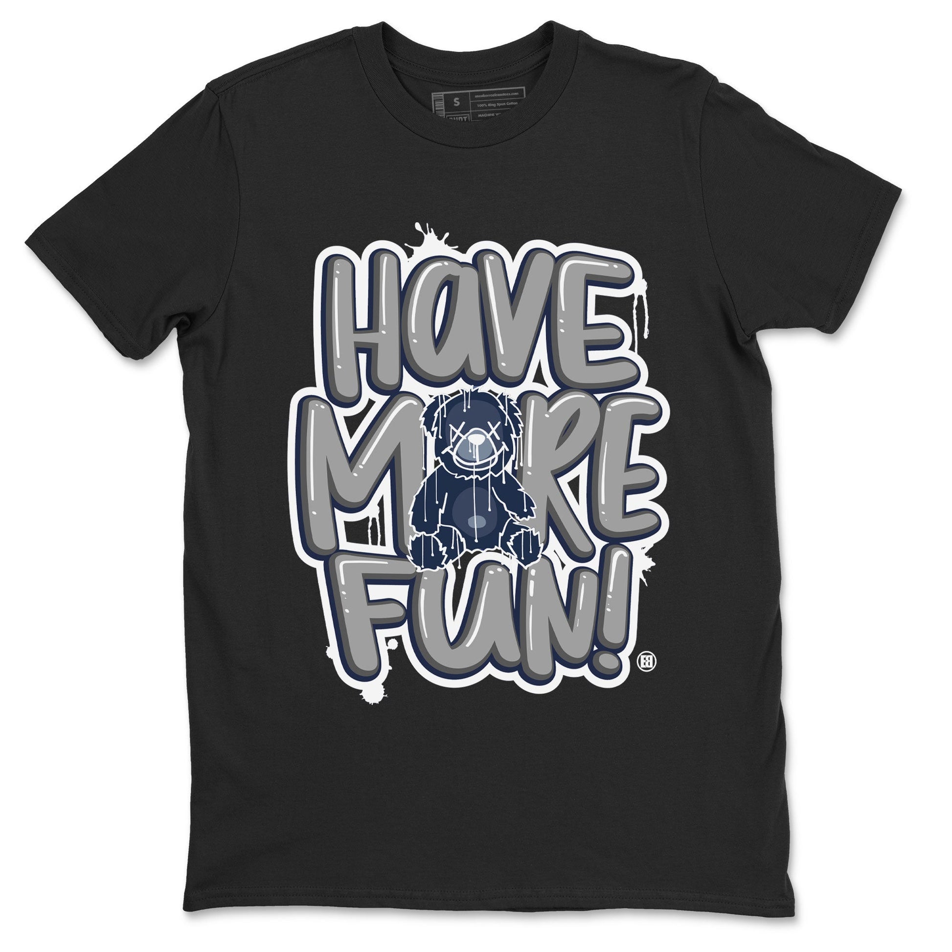 Air Jordan 5 Navy Sneaker Match Tees Have More Fun Sneaker Tees Air Jordan 5 Georgetown SNRT Sneaker Release Tees Short Sleeve T-Shirt Black 2