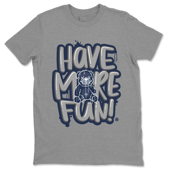 Air Jordan 5 Navy Sneaker Match Tees Have More Fun Sneaker Tees Air Jordan 5 Georgetown SNRT Sneaker Release Tees Short Sleeve T-Shirt Heather Grey 2