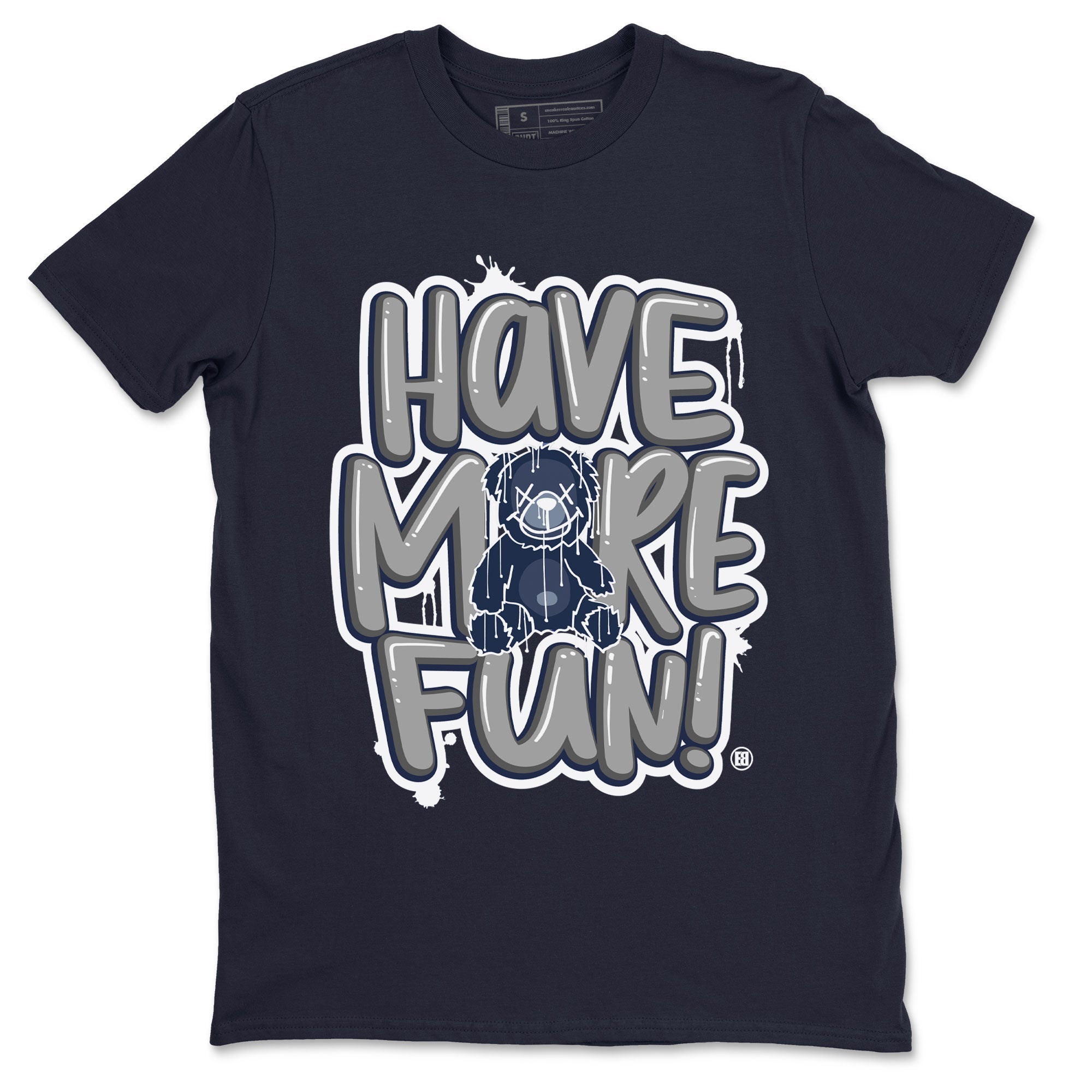 Air Jordan 5 Navy Sneaker Match Tees Have More Fun Sneaker Tees Air Jordan 5 Georgetown SNRT Sneaker Release Tees Short Sleeve T-Shirt Navy 2