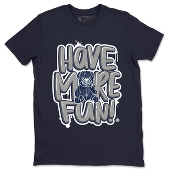 Air Jordan 5 Navy Sneaker Match Tees Have More Fun Sneaker Tees Air Jordan 5 Georgetown SNRT Sneaker Release Tees Short Sleeve T-Shirt Navy 2