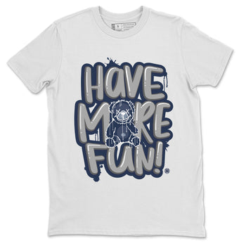 Air Jordan 5 Navy Sneaker Match Tees Have More Fun Sneaker Tees Air Jordan 5 Georgetown SNRT Sneaker Release Tees Short Sleeve T-Shirt White 2