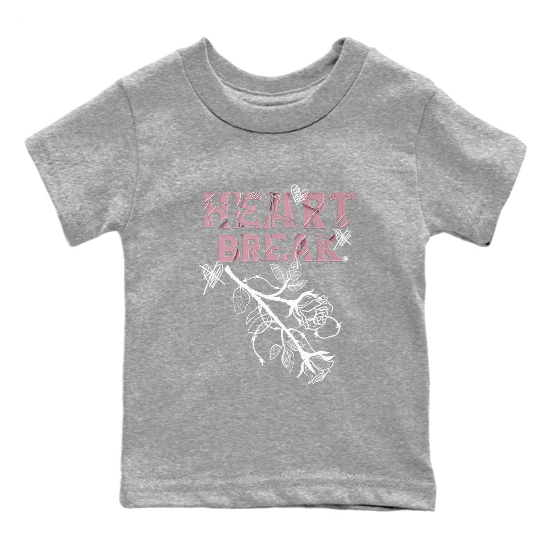 Air Jordan 1 Mauve shirt to match jordans Heart Break sneaker matching t-shirt Jordan 1 High OG Mauve SNRT Sneaker Release Tees Baby Toddler Heather Grey 2 T-Shirt