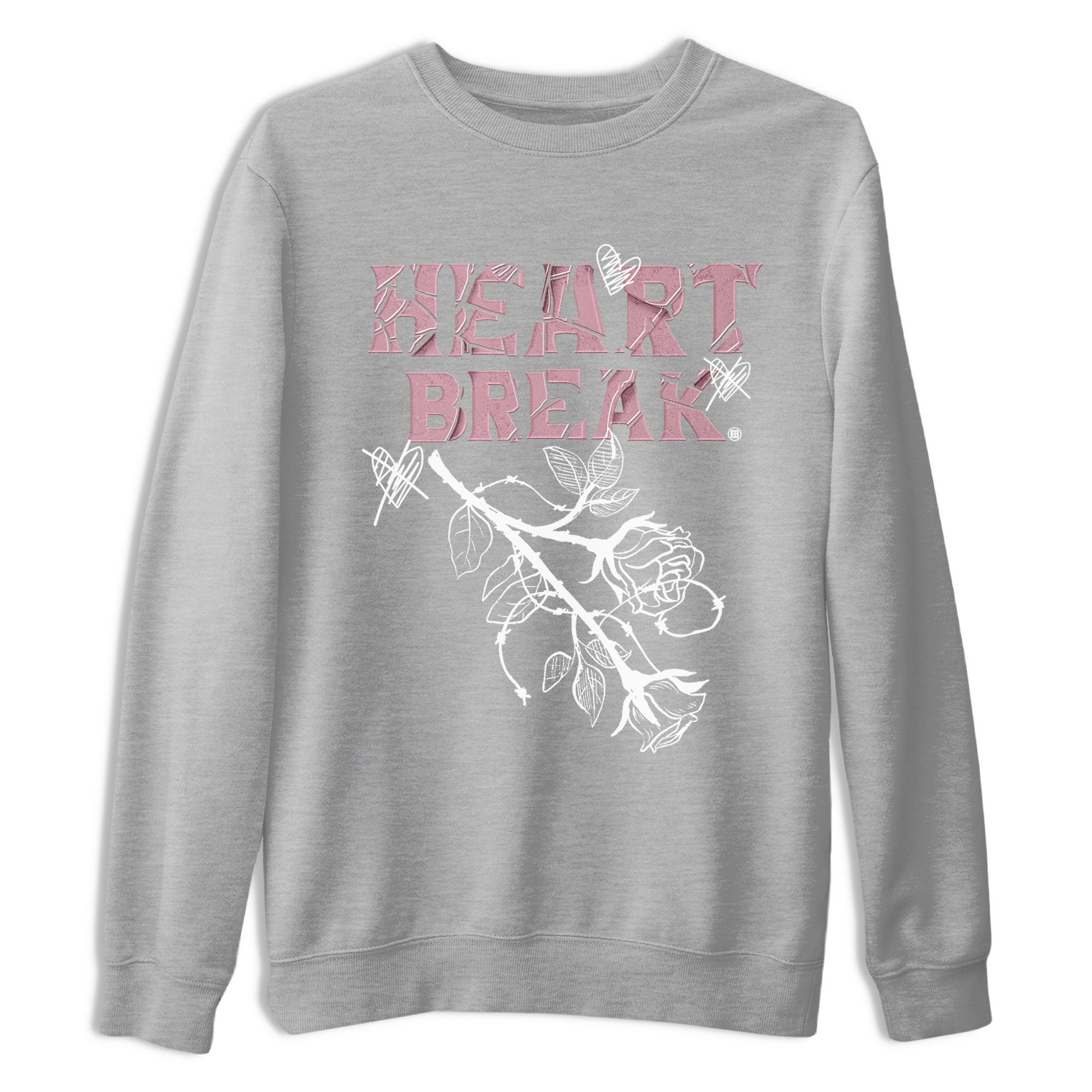 Air Jordan 1 Mauve shirt to match jordans Heart Break sneaker matching t-shirt Jordan 1 High OG Mauve SNRT Sneaker Release Tees Unisex Heather Grey 2 T-Shirt