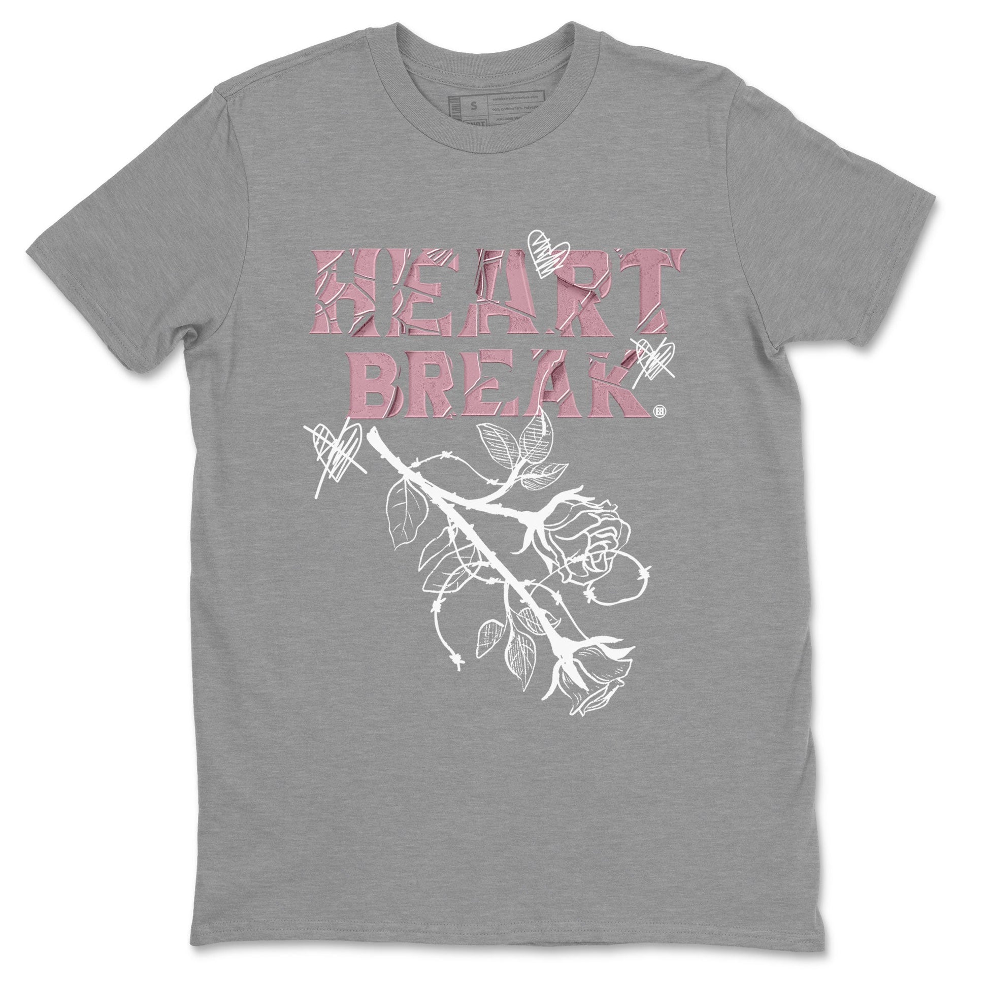Air Jordan 1 Mauve shirt to match jordans Heart Break sneaker matching t-shirt Jordan 1 High OG Mauve SNRT Sneaker Release Tees Unisex Heather Grey 2 T-Shirt