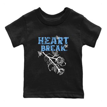 Air Jordan 1 Retro High OG UNC Toe Shirt to match Jordans Heart Break Sneaker Tees UNC Toe 1s Tees Kids and Baby Tees Black 1