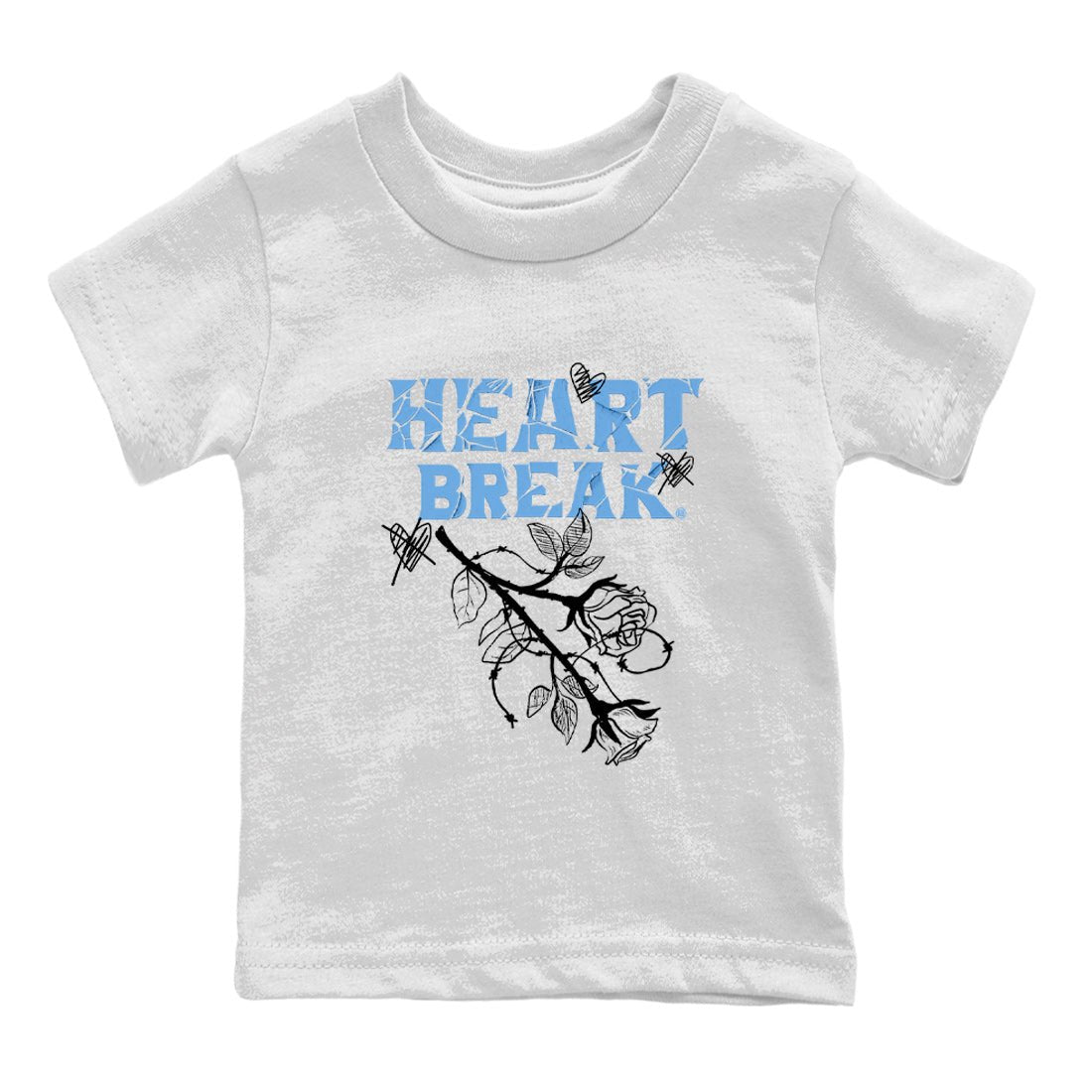 Air Jordan 1 Retro High OG UNC Toe Shirt to match Jordans Heart Break Sneaker Tees UNC Toe 1s Tees Kids and Baby Tees White 1