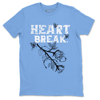 Air Jordan 1 Retro High OG UNC Toe Shirt to match Jordans Heart Break Sneaker Tees UNC Toe 1s Tees Crew Neck T-Shirts Carolina Blue 2