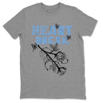 Air Jordan 1 Retro High OG UNC Toe Shirt to match Jordans Heart Break Sneaker Tees UNC Toe 1s Tees Crew Neck T-Shirts Heather Grey 2
