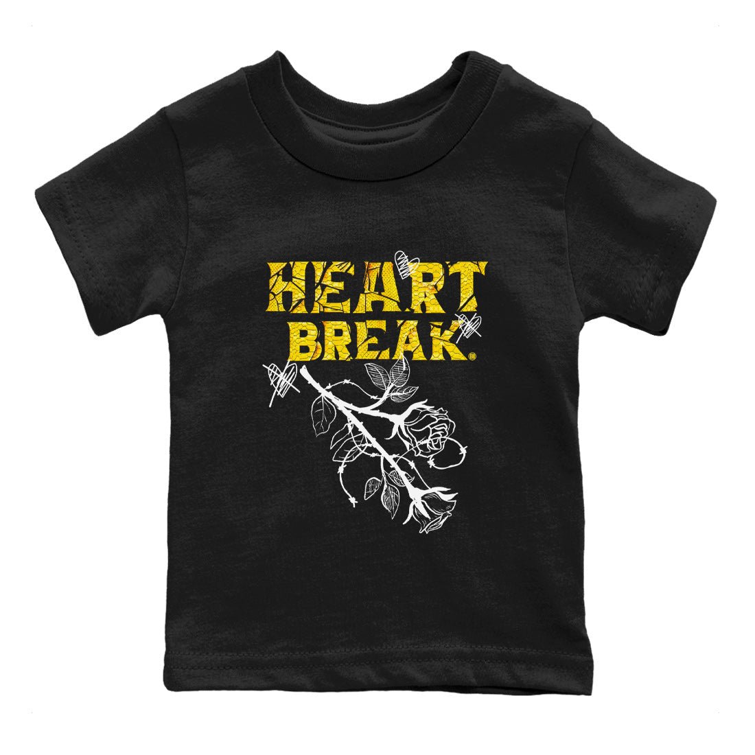 Air Jordan 11 Yellow Python Sneaker Match Tees Heart Break Sneaker Tees Snakeskin 11s Sneaker Tees Kids Shirts Black 2
