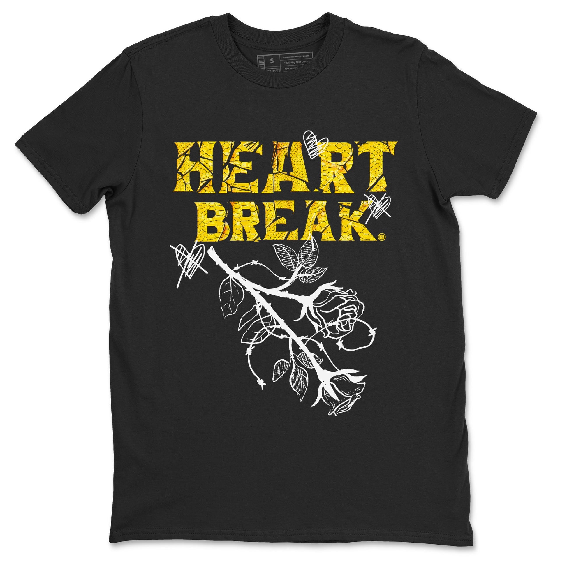 Air Jordan 11 Yellow Python Sneaker Match Tees Heart Break Sneaker Tees Snakeskin 11s Sneaker Tees Unisex Shirts Black 2