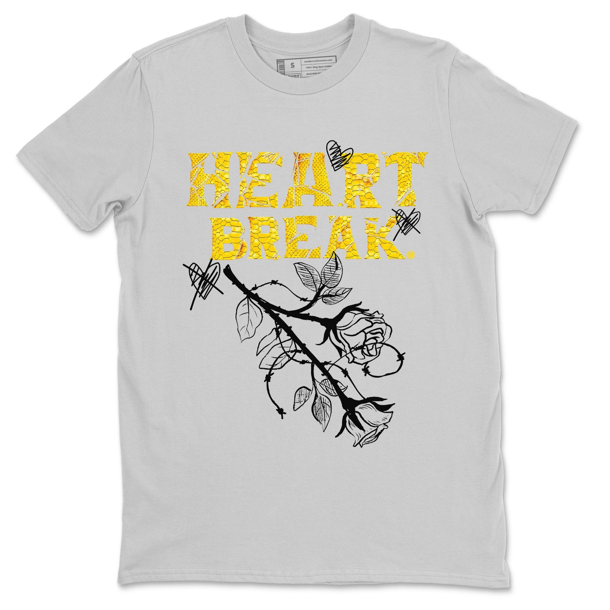 Air Jordan 11 Yellow Python Sneaker Match Tees Heart Break Sneaker Tees Snakeskin 11s Sneaker Tees Unisex Shirts White 2