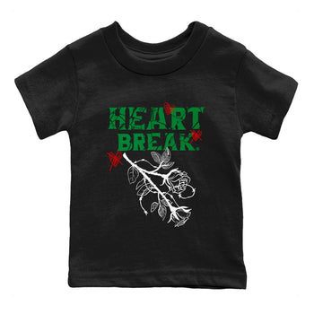 Air Jordan 3 Lucky Green Sneaker Match Tees Heart Break Sneaker Tees 3s Lucky Green Tees Kids Shirts Black 2