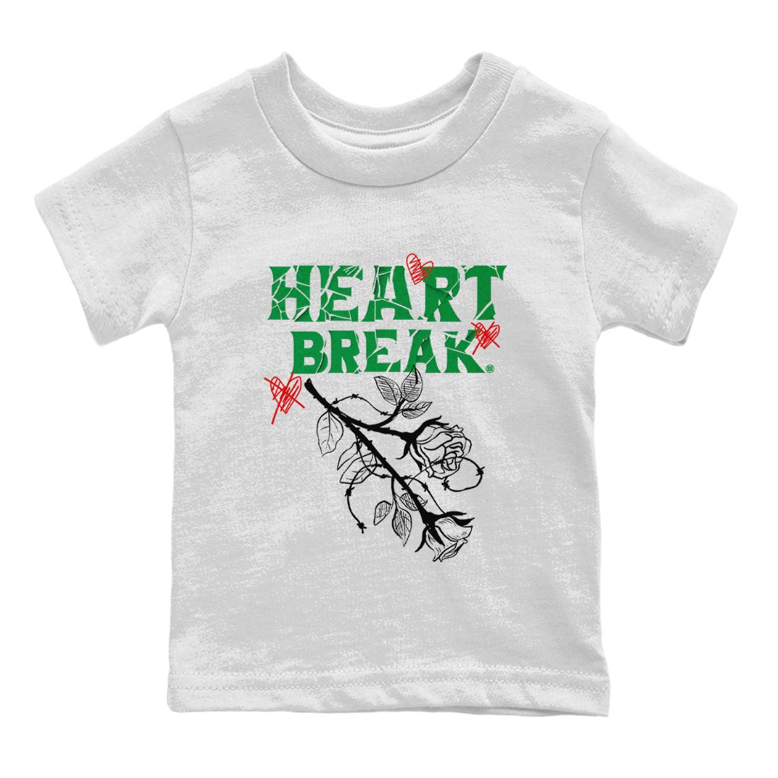 Air Jordan 3 Lucky Green Sneaker Match Tees Heart Break Sneaker Tees 3s Lucky Green Tees Kids Shirts White 2