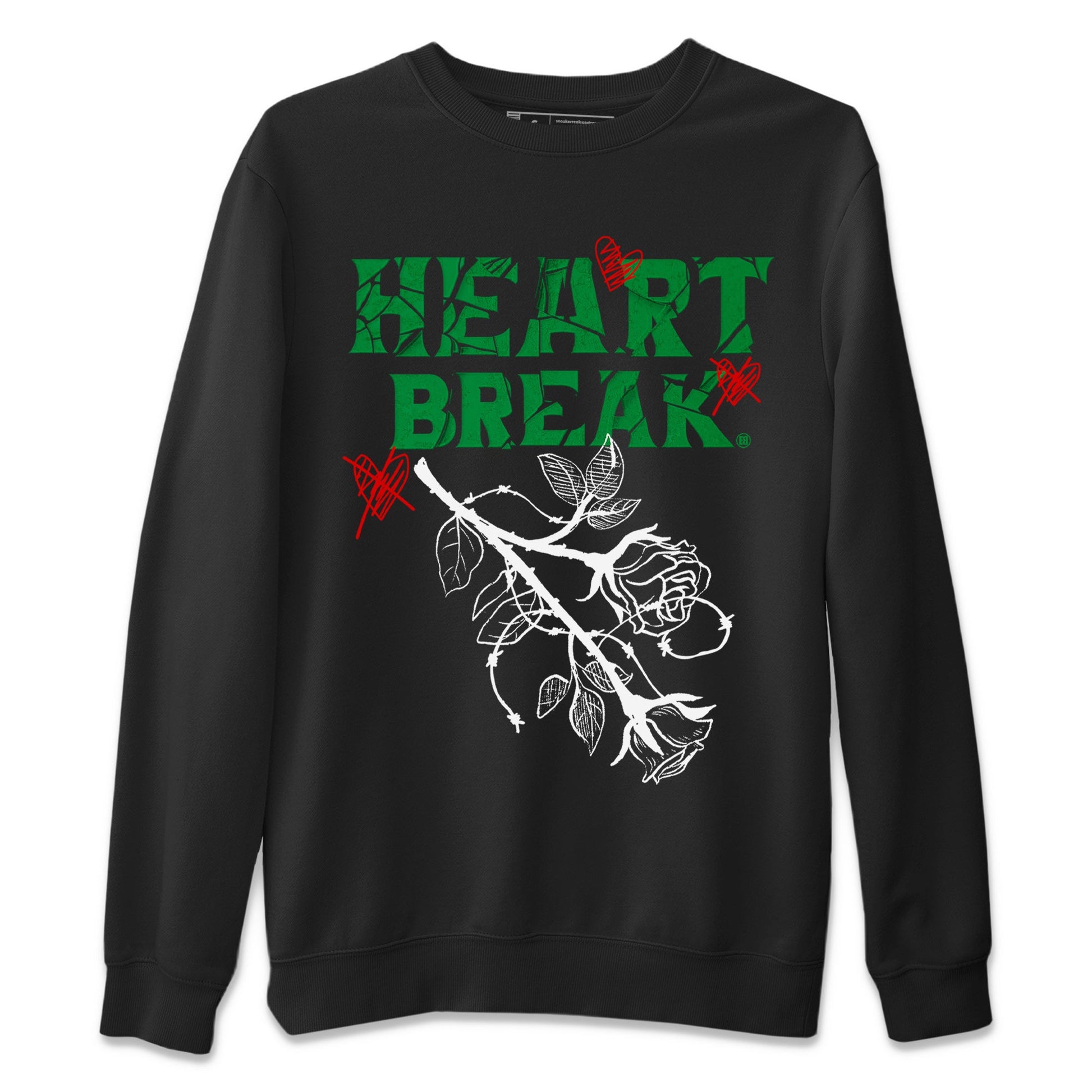 Air Jordan 3 Lucky Green Sneaker Match Tees Heart Break Sneaker Tees 3s Lucky Green Tees Unisex Shirts Black 2