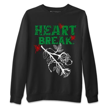 Air Jordan 3 Lucky Green Sneaker Match Tees Heart Break Sneaker Tees 3s Lucky Green Tees Unisex Shirts Black 2