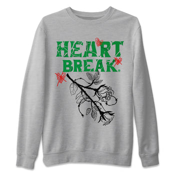 Air Jordan 3 Lucky Green Sneaker Match Tees Heart Break Sneaker Tees 3s Lucky Green Tees Unisex Shirts Heather Grey 2