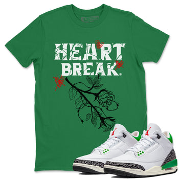 Air Jordan 3 Lucky Green Sneaker Match Tees Heart Break Sneaker Tees 3s Lucky Green Tees Unisex Shirts Kelly Green 1