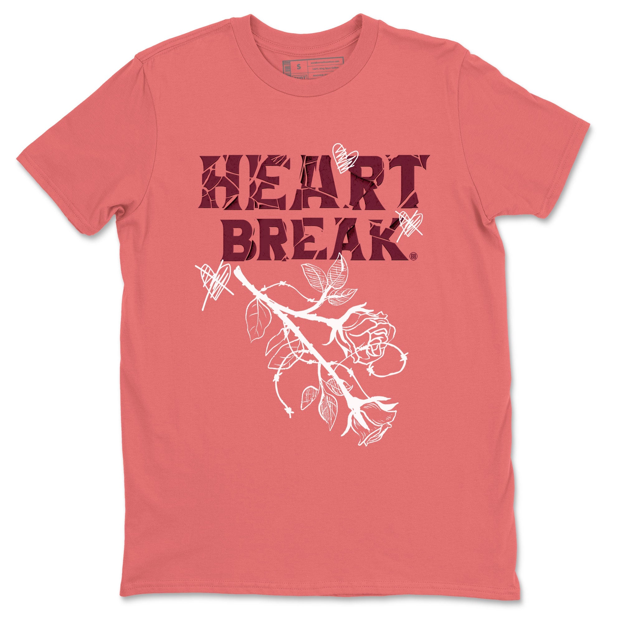 Dunks Valentines Day shirt to match jordans Heart Break sneaker tees Dunks Valentine's Day SNRT sneaker Release Tees unisex cotton Coral 2 crew neck shirt