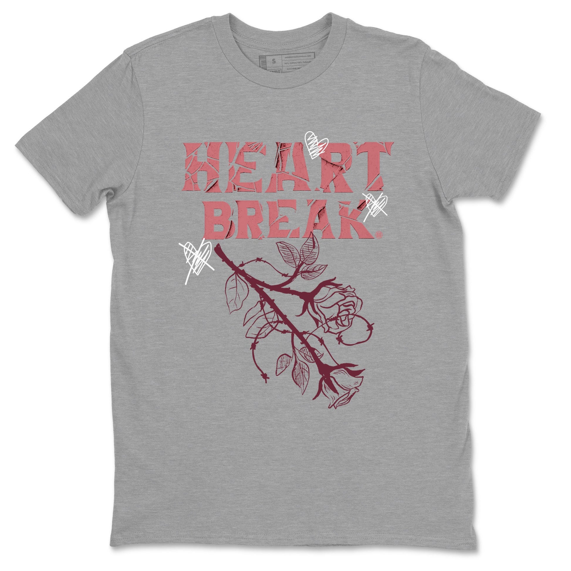 Dunks Valentines Day shirt to match jordans Heart Break sneaker tees Dunks Valentine's Day SNRT sneaker Release Tees unisex cotton Heather Grey 2 crew neck shirt