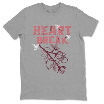 Dunks Valentines Day shirt to match jordans Heart Break sneaker tees Dunks Valentine's Day SNRT sneaker Release Tees unisex cotton Heather Grey 2 crew neck shirt