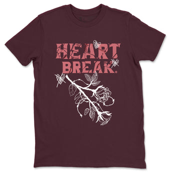 Dunks Valentines Day shirt to match jordans Heart Break sneaker tees Dunks Valentine's Day SNRT sneaker Release Tees unisex cotton Maroon 2 crew neck shirt