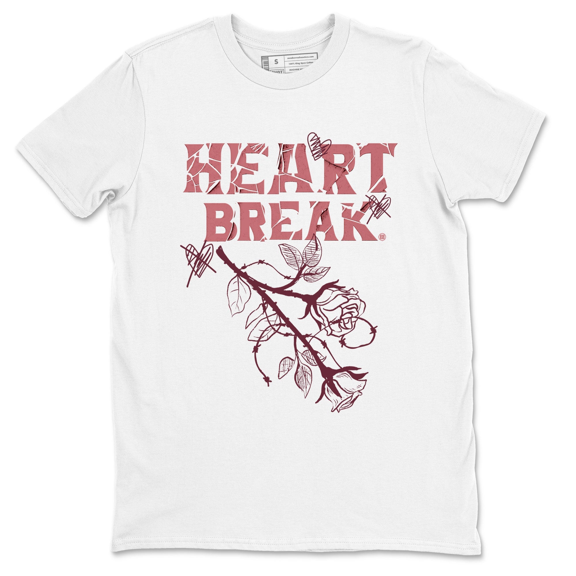 Dunks Valentines Day shirt to match jordans Heart Break sneaker tees Dunks Valentine's Day SNRT sneaker Release Tees unisex cotton White 2 crew neck shirt