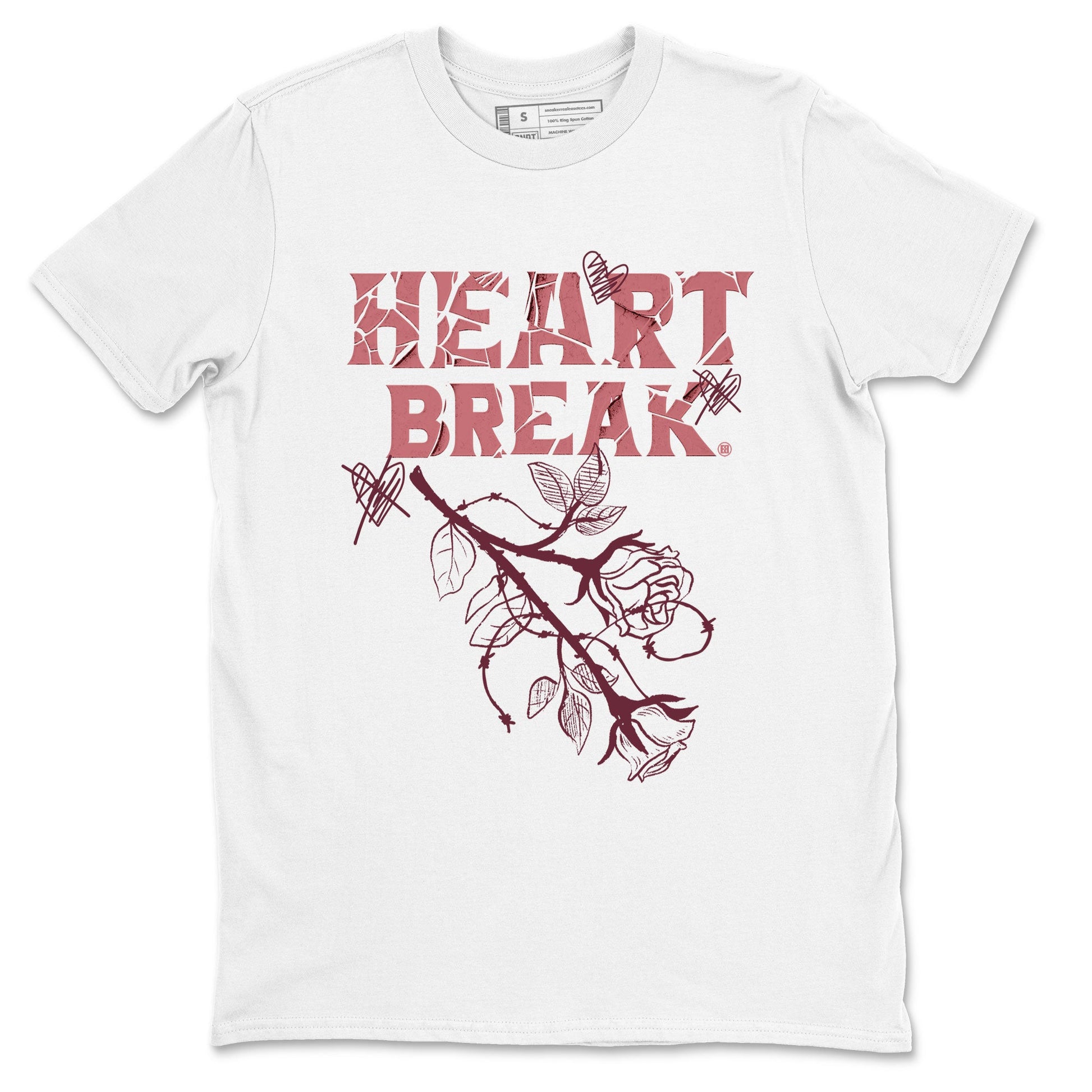 Dunks Valentines Day shirt to match jordans Heart Break sneaker tees Dunks Valentine's Day SNRT sneaker Release Tees unisex cotton White 2 crew neck shirt