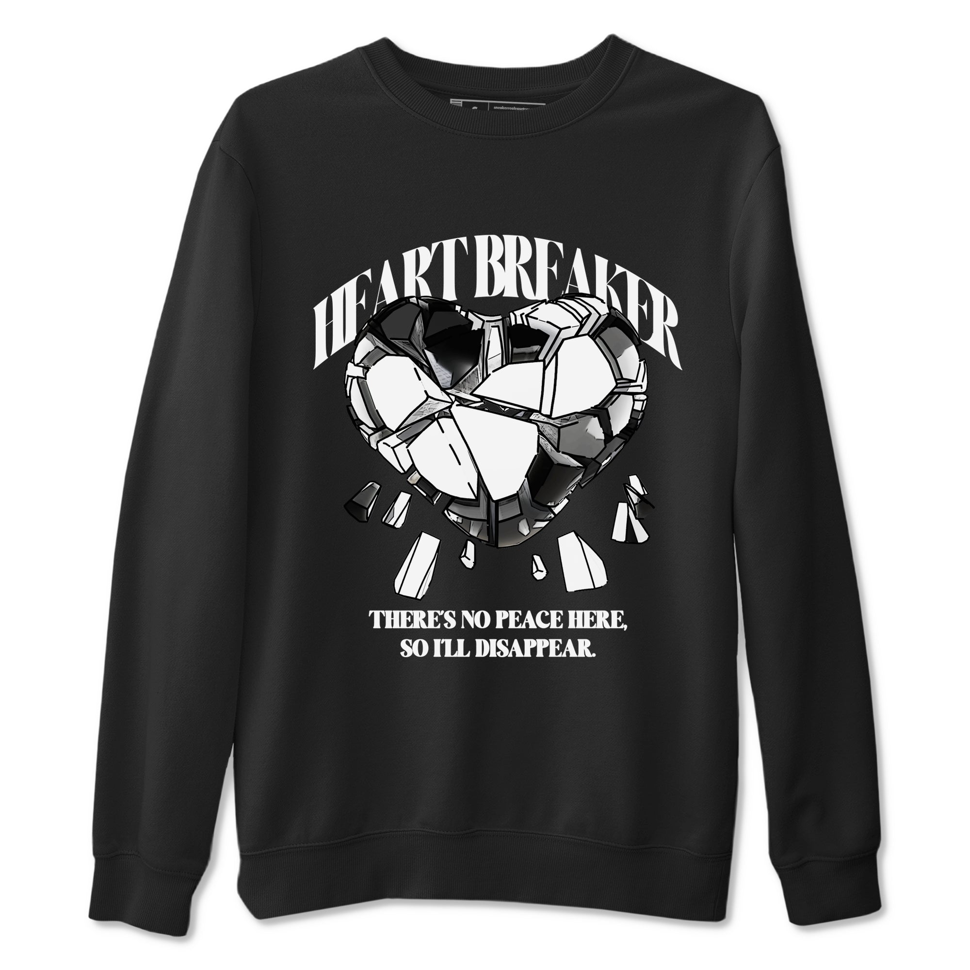 1s Black White shirt to match jordans Heart Breaker sneaker tees Air Jordan 1 High OG Black White SNRT Sneaker Release Tees unisex cotton Black 2 crew neck shirt