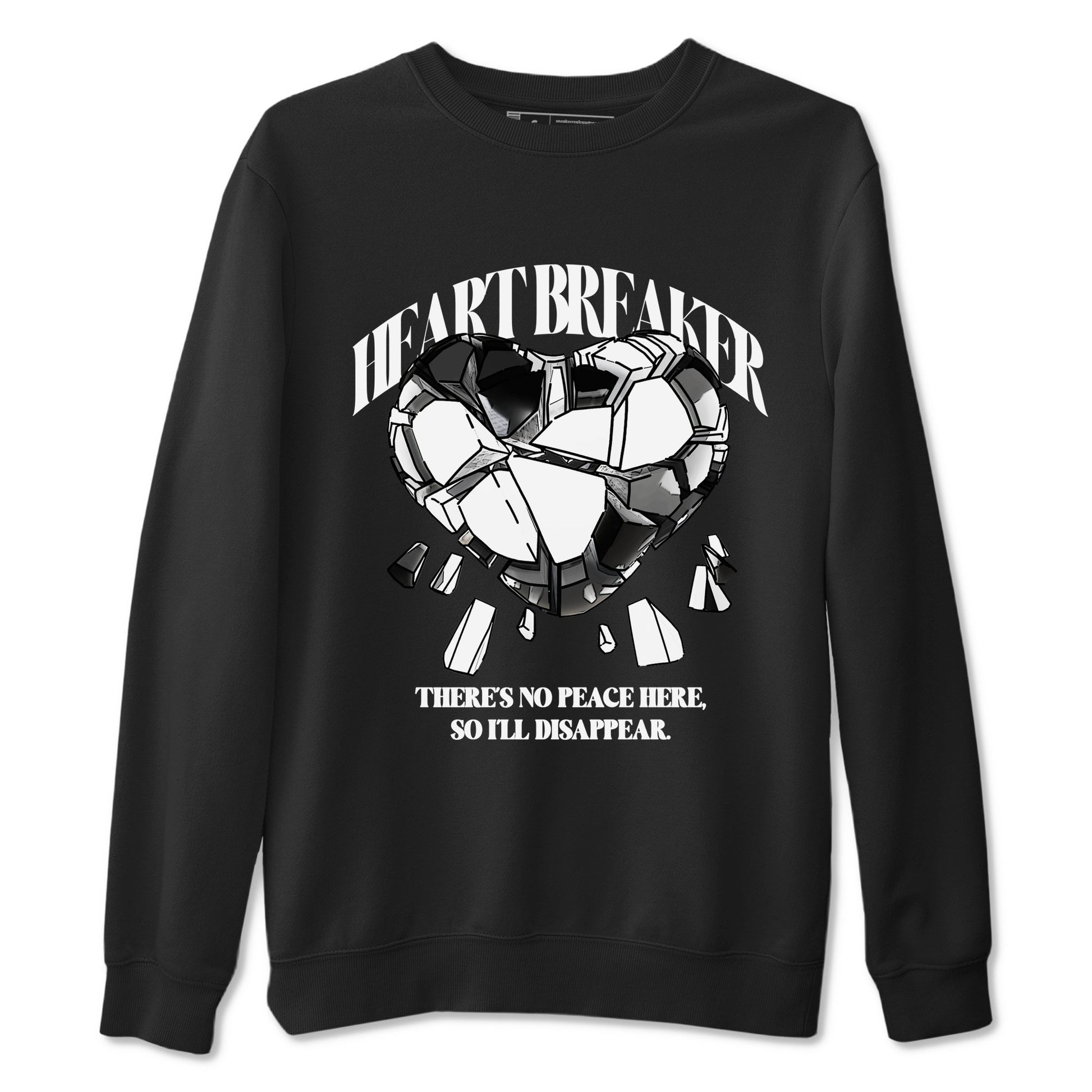 1s Black White shirt to match jordans Heart Breaker sneaker tees Air Jordan 1 High OG Black White SNRT Sneaker Release Tees unisex cotton Black 2 crew neck shirt