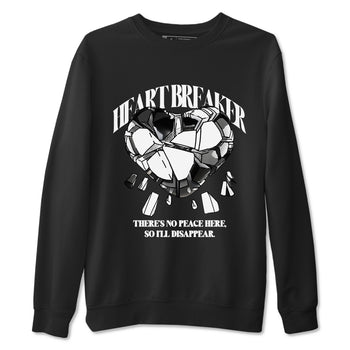 1s Black White shirt to match jordans Heart Breaker sneaker tees Air Jordan 1 High OG Black White SNRT Sneaker Release Tees unisex cotton Black 2 crew neck shirt
