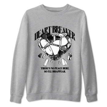 1s Black White shirt to match jordans Heart Breaker sneaker tees Air Jordan 1 High OG Black White SNRT Sneaker Release Tees unisex cotton Heather Grey 2 crew neck shirt