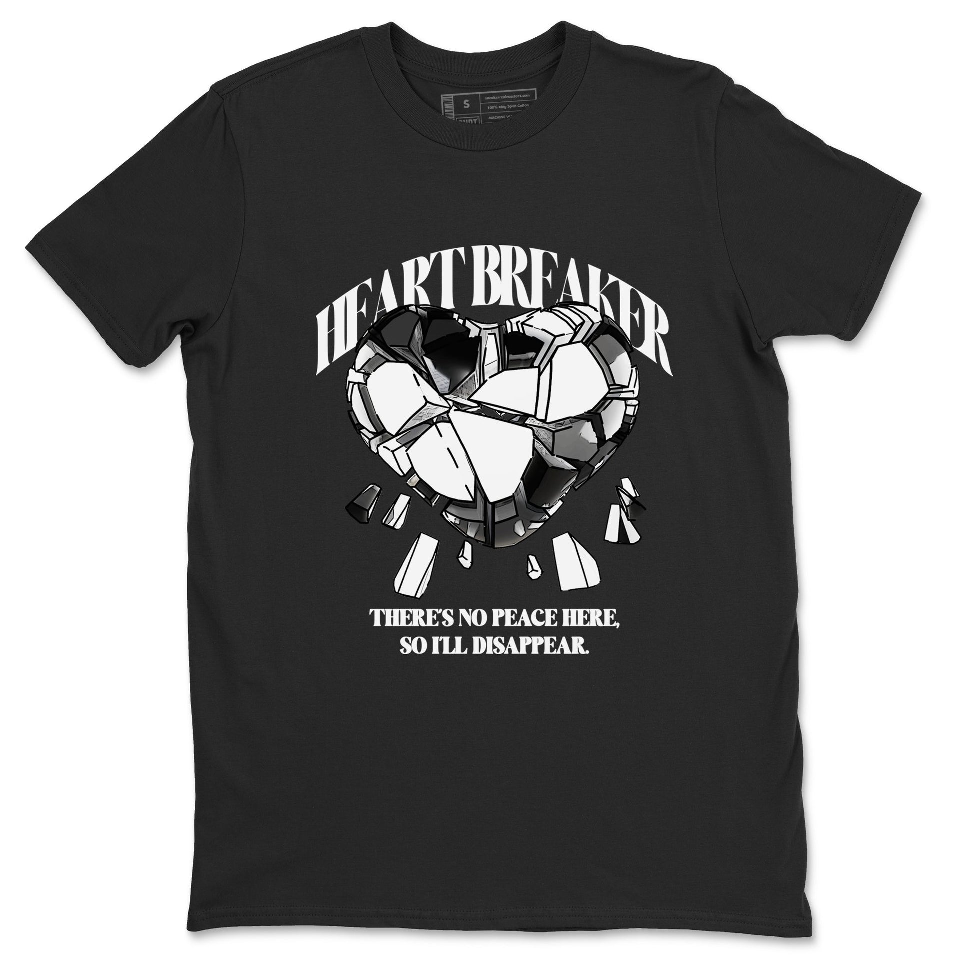1s Black White shirt to match jordans Heart Breaker sneaker tees Air Jordan 1 High OG Black White SNRT Sneaker Release Tees unisex cotton Black 2 crew neck shirt
