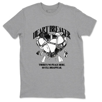 1s Black White shirt to match jordans Heart Breaker sneaker tees Air Jordan 1 High OG Black White SNRT Sneaker Release Tees unisex cotton Heather Grey 2 crew neck shirt
